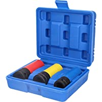 BRILLIANT TOOLS BT691005 Juego vaso de 1-2 pulgadas para llantas de aluminio- ancho de llave 17-19-21 mm- 3 piezas…